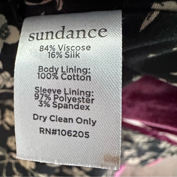 Sundance Silk Blend Boho Velvet Blazer Raspberry Pink Floral Lined Size 6 - Picture 10 of 14